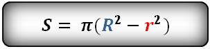 формула площади кольца
